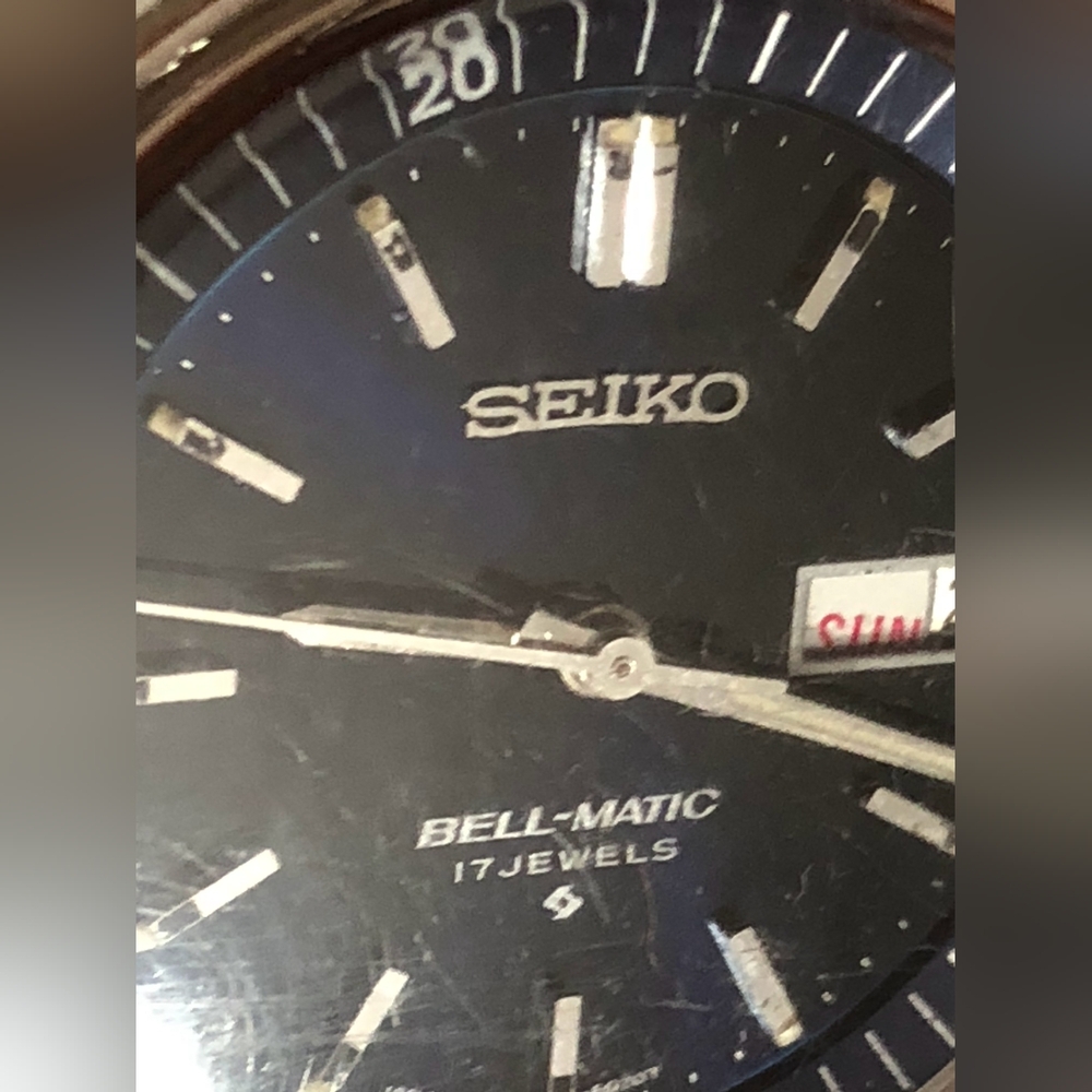 Rare Seiko VINTAGE MEN'S SEIKO WATCH, 17JEWEL 7009 8070 Blue dial day date - Picture 13 of 13